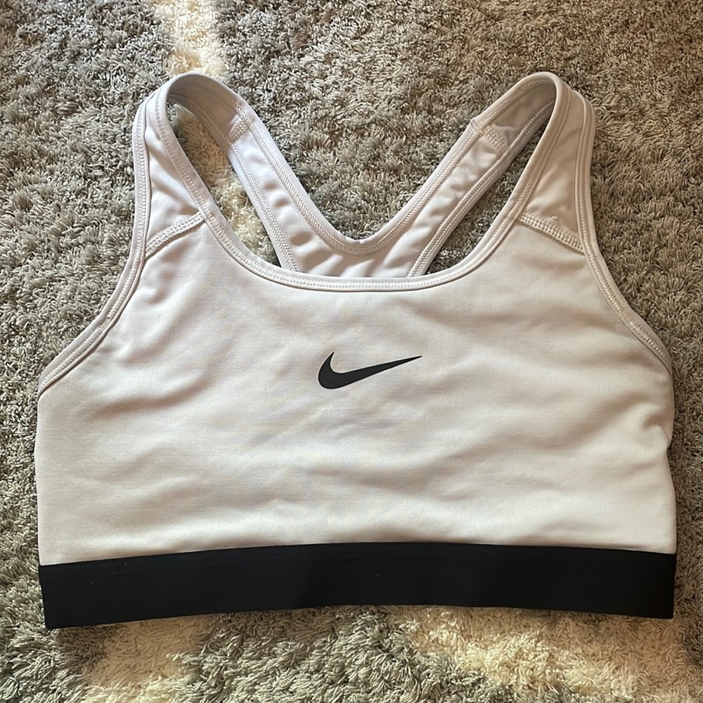 White Nike Sports bra